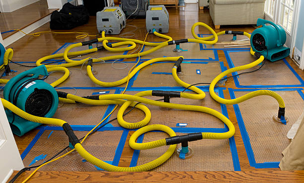 Professional Water Extraction technician working in Newcastle, TX